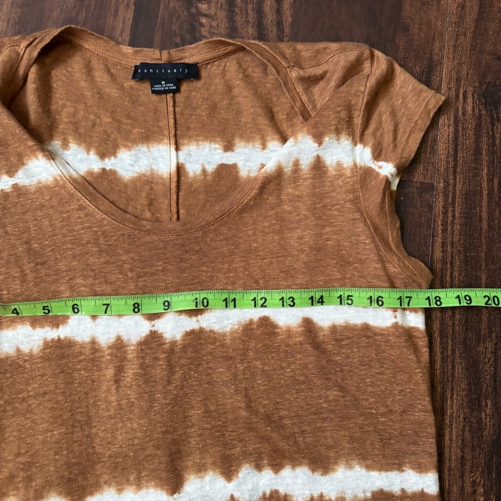 Sanctuary Alma Stripe Scoop Neck linen size M - Picture 7 of 7